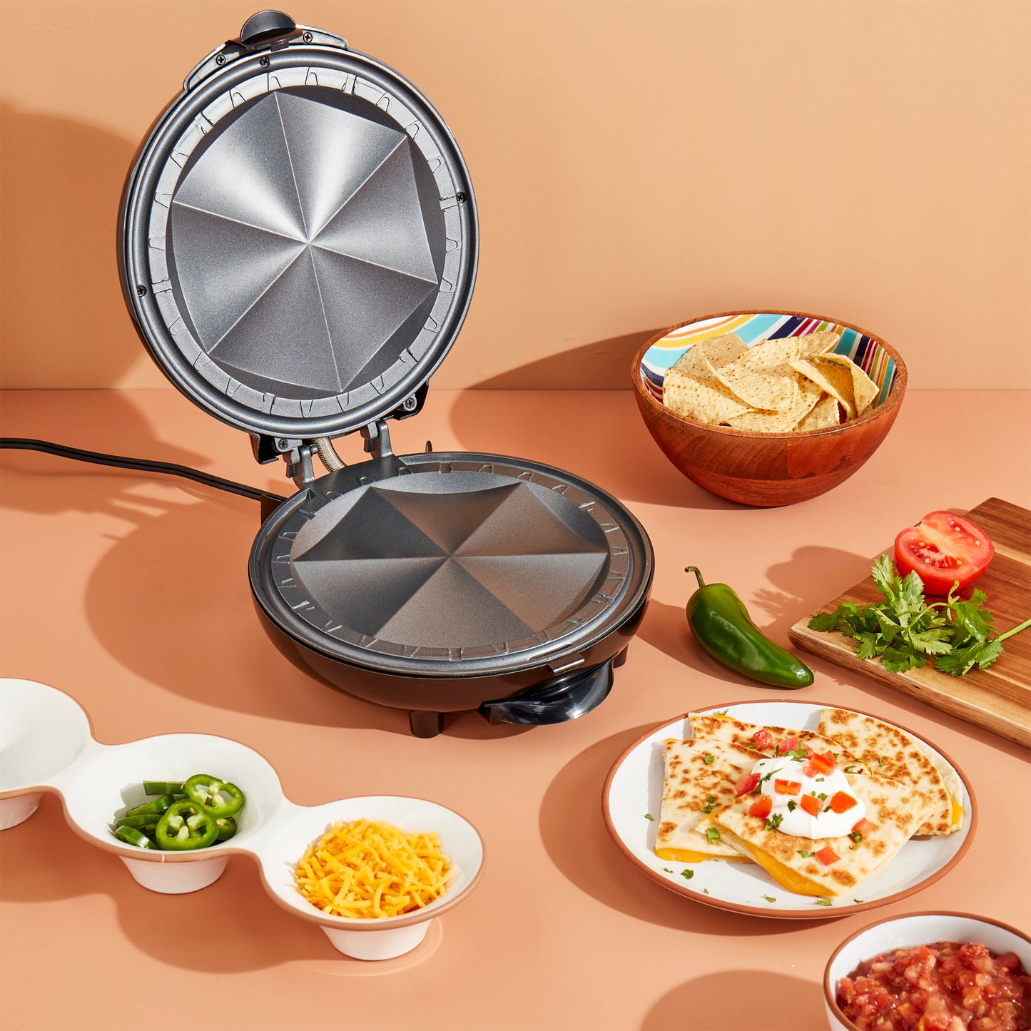 6-Wedge Non-Stick Electric Quesadilla Maker
