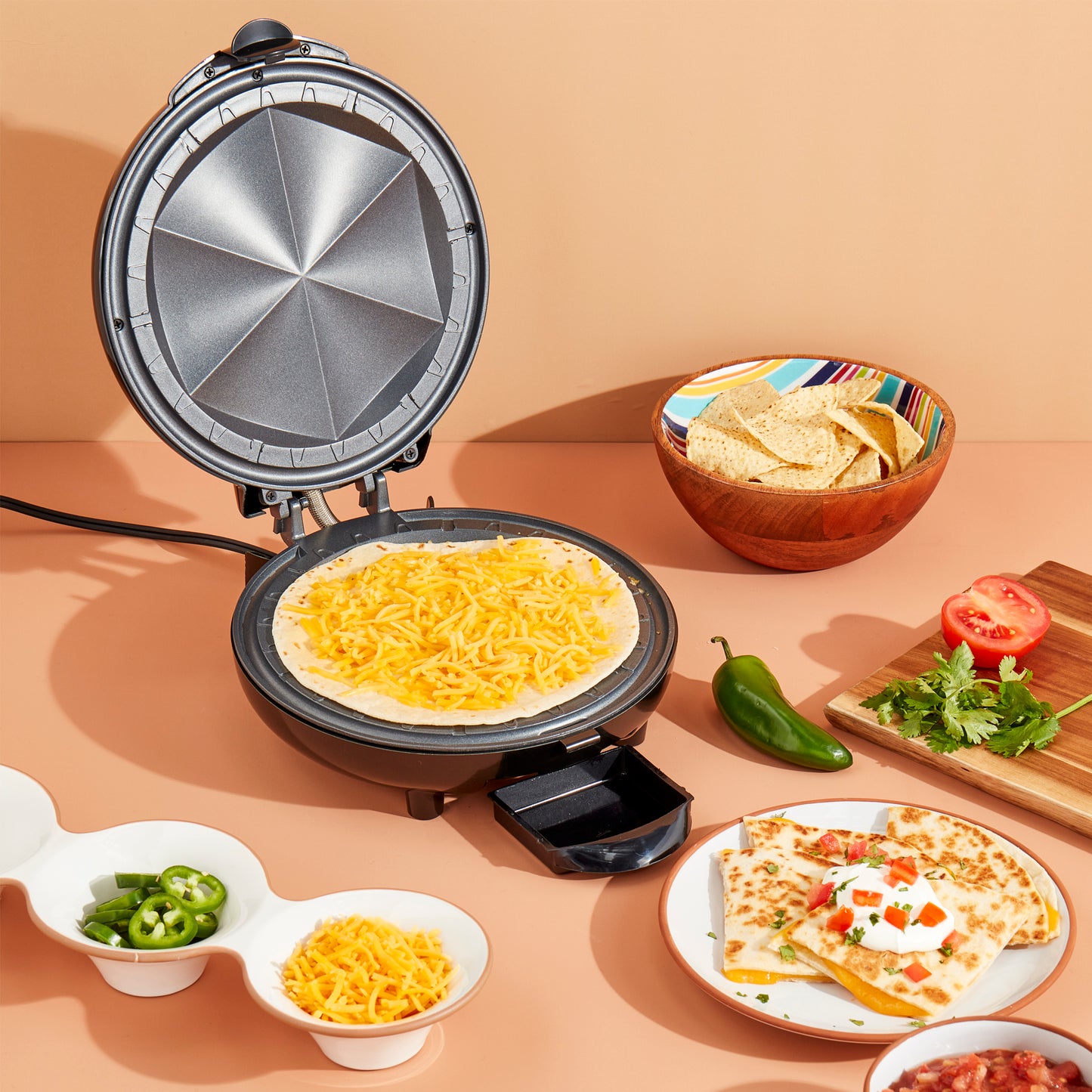 6-Wedge Non-Stick Electric Quesadilla Maker