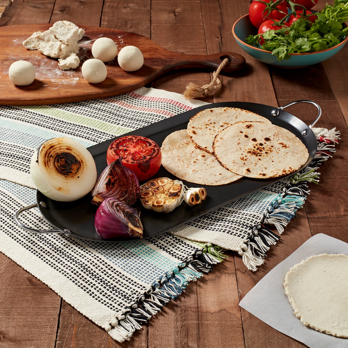 Non-Stick Carbon Steel Comal Griddle Pan