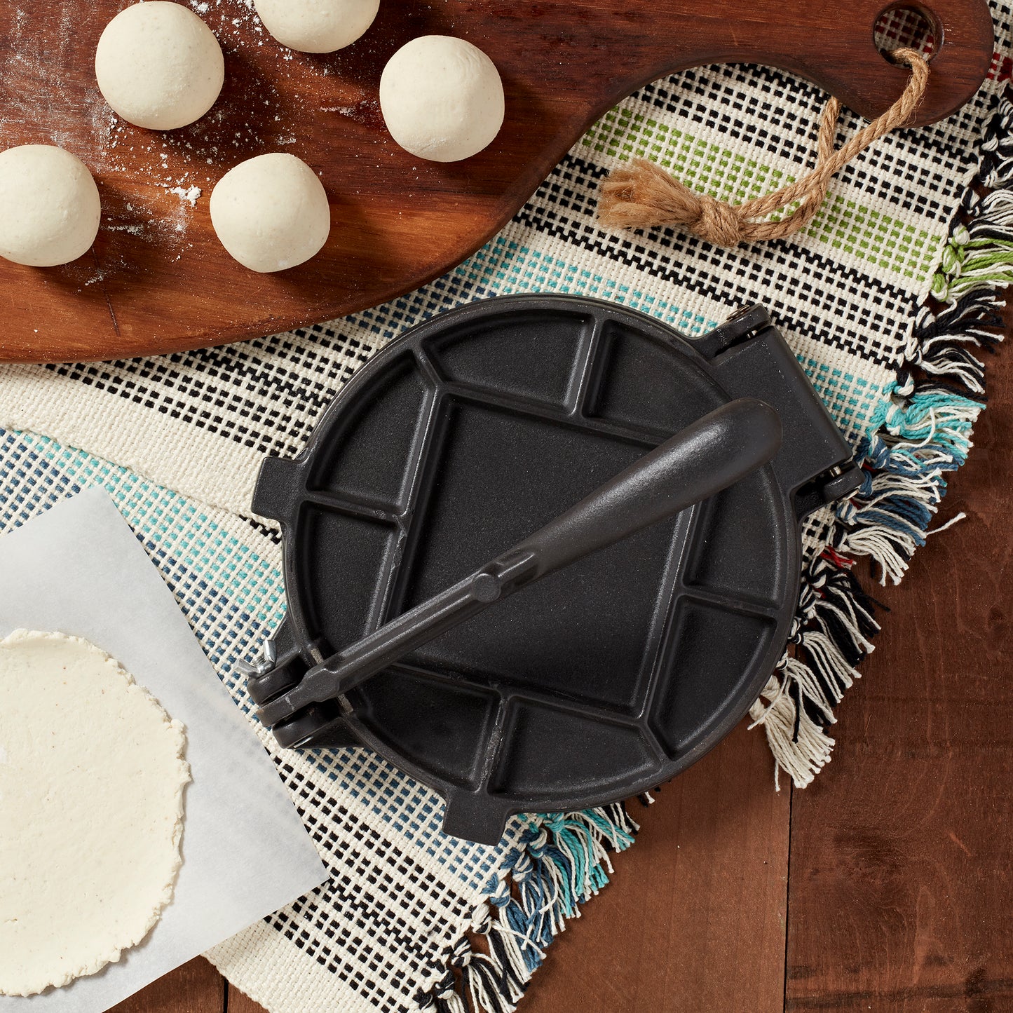 7.25" Pre-Seasoned Cast Iron Tortilla Press