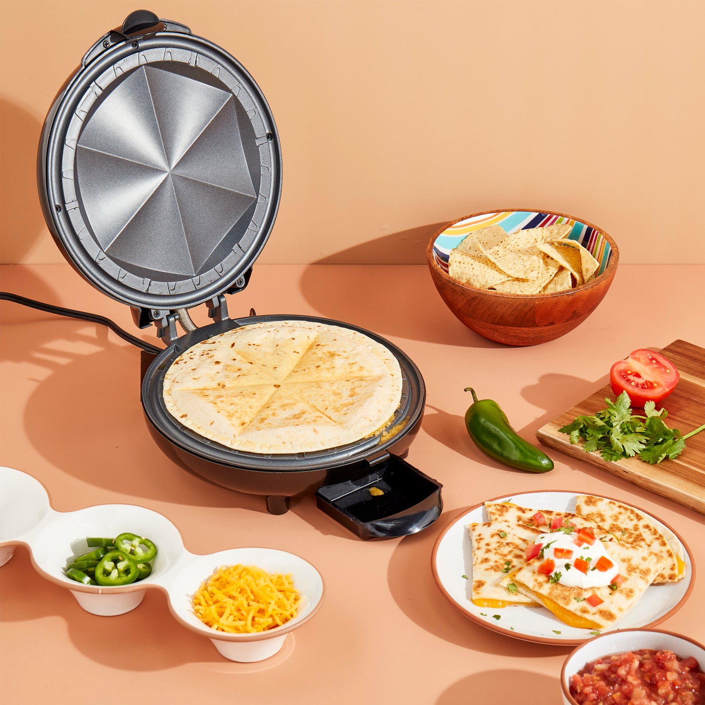 6-Wedge Non-Stick Electric Quesadilla Maker