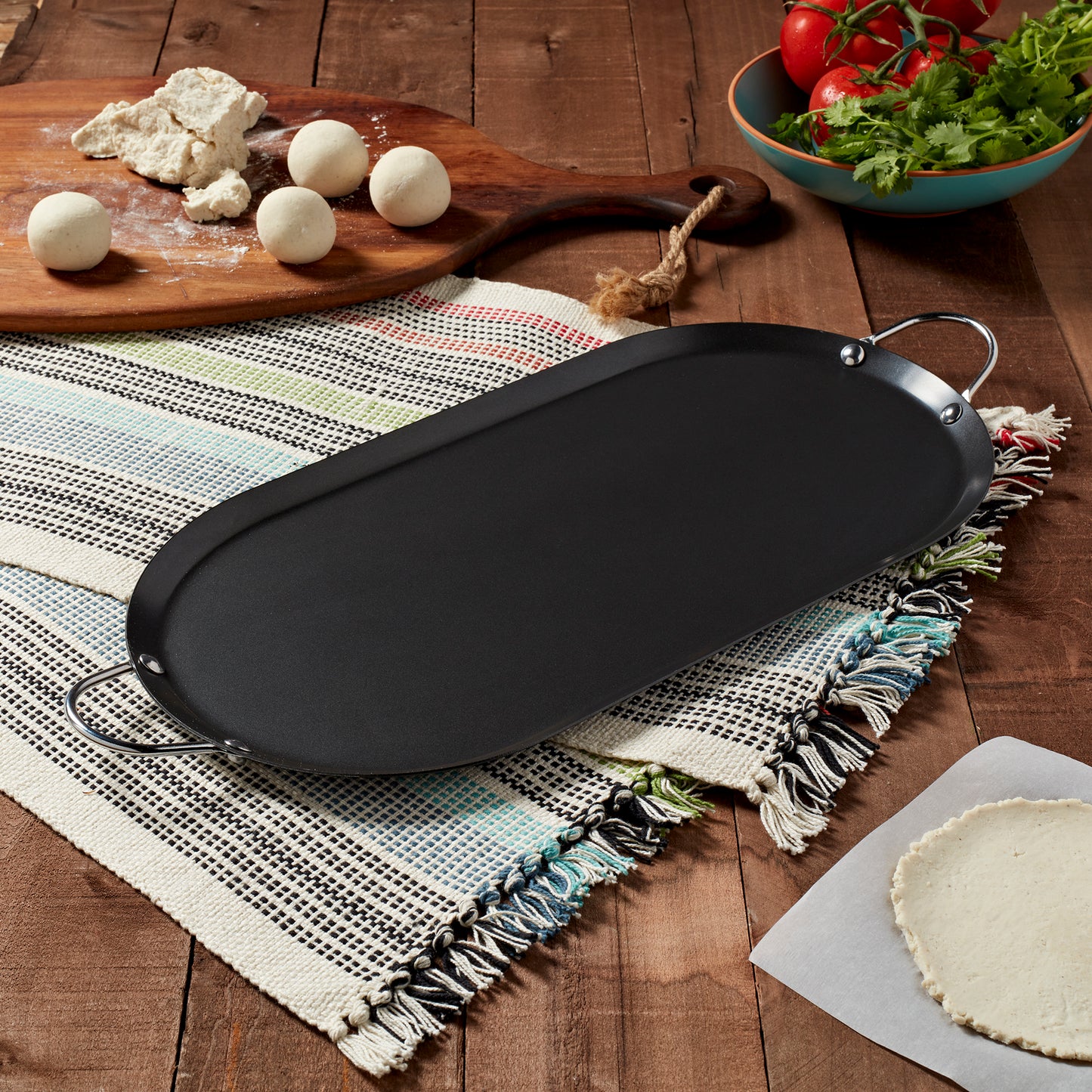 Non-Stick Carbon Steel Comal Griddle Pan