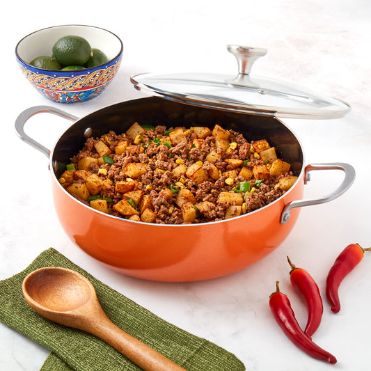 6-Quart Non-Stick Aluminum Caldero Saute Pan
