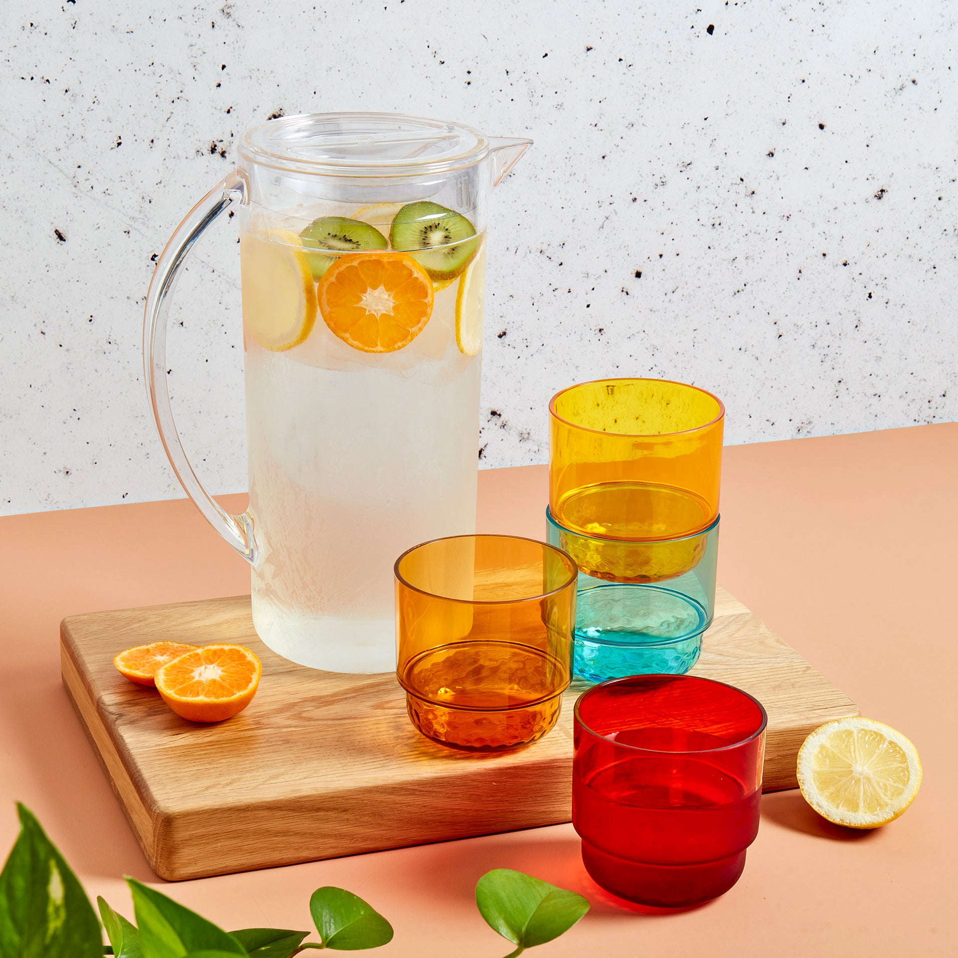 5-Piece Acrylic Drinkware Set with Pitcher – INFUSE