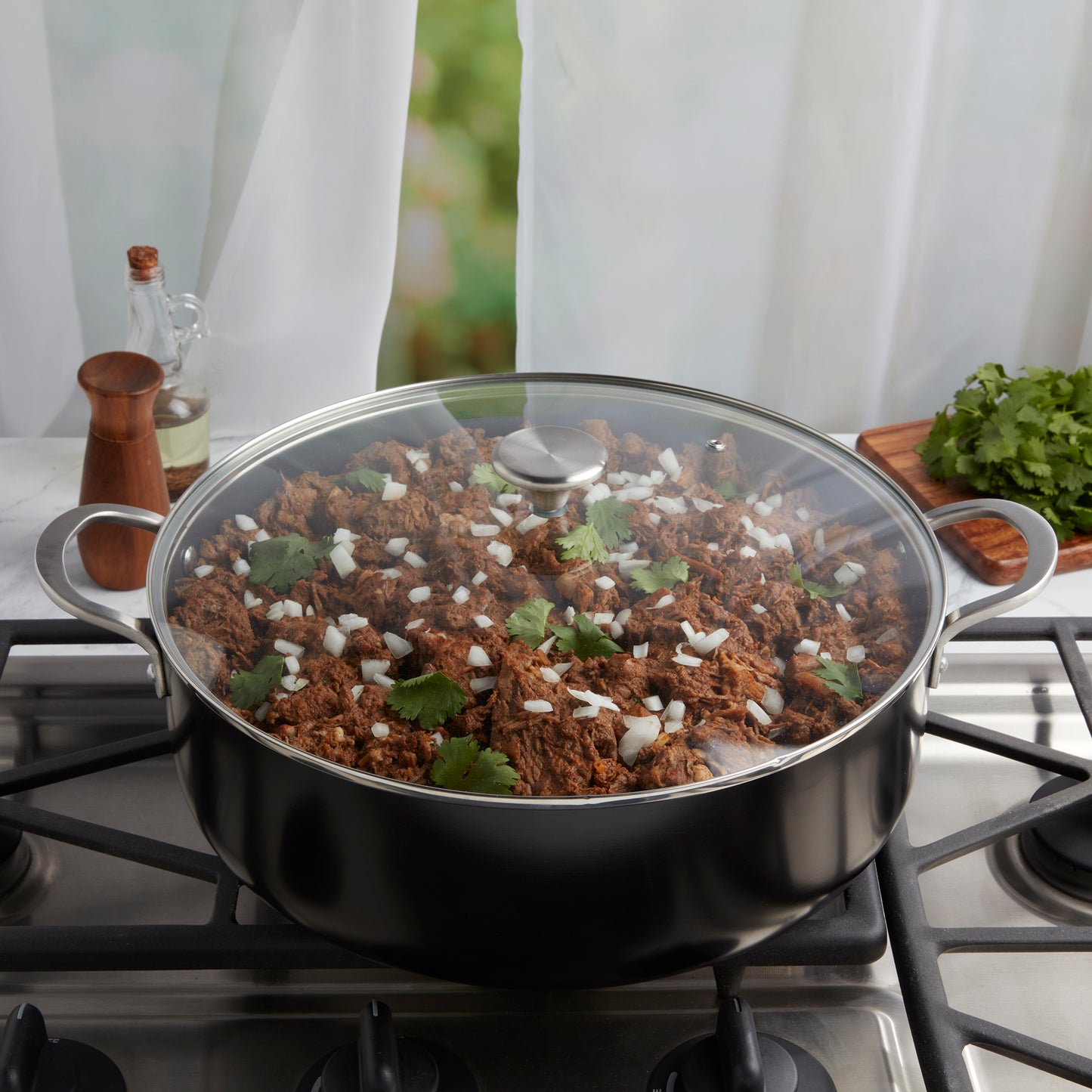 10.5-Quart Non-Stick Aluminum Caldero Saute Pan